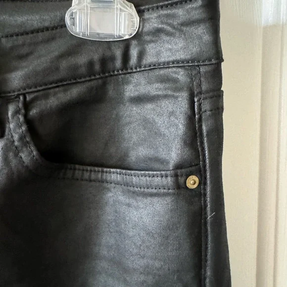 Tommy Hilfiger Faux Leather Jeans, 6 Black, NWOT - Picture 10 of 10